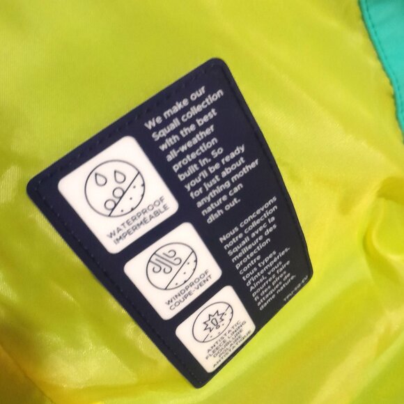 Waterproof Wind Proof Static Proof Lined Hooded Lands End Long Rain Cost Medium - Picture 2 of 9